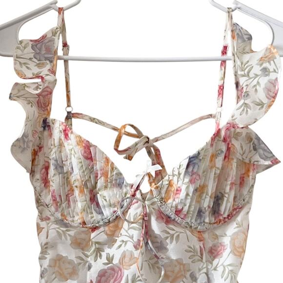 For Love & Lemons Rosie Floral Slip Dress Size S - Picture 4 of 12